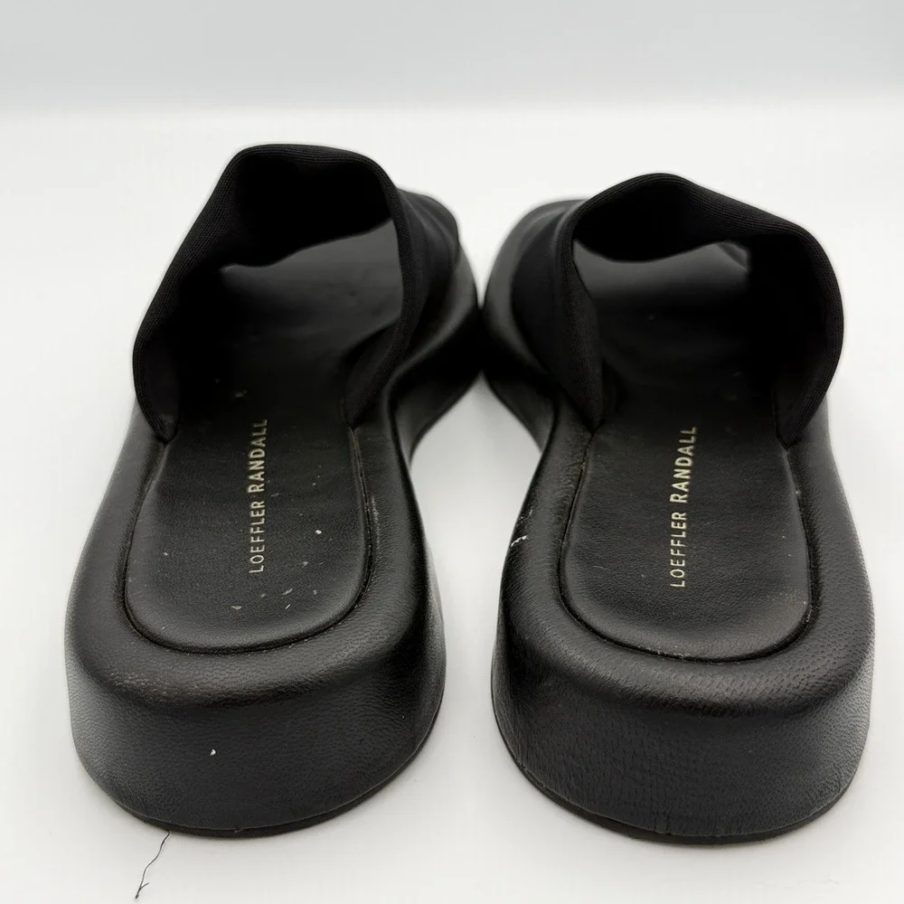 Loeffler Randall Piper Slide Sandals Womens 8 Platform Stretch Fabric Black